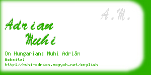 adrian muhi business card